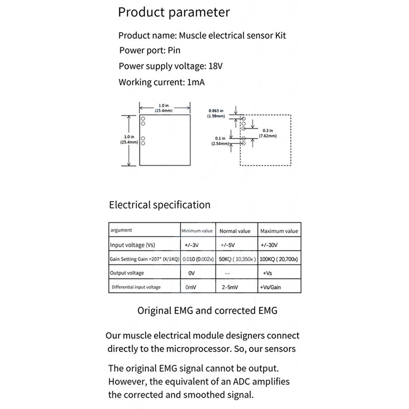 A52T 5X Muscle Electrical Sens - Muscle Sensor Emg のレビューと価格