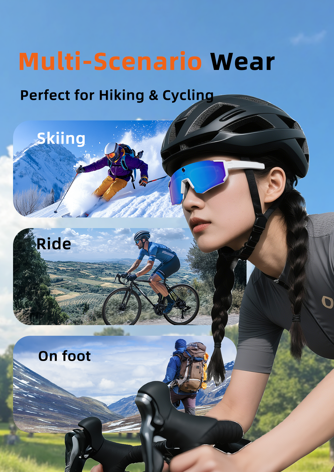 HD 4K 800WCamera 32GB Sport Sm - Smart Glasses Lens のレビューと価格