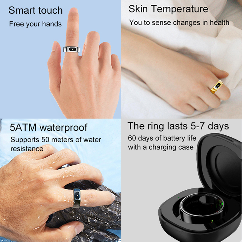 R08 Smart Ring Men Women With  - Temperature Ring Skin のレビューと価格