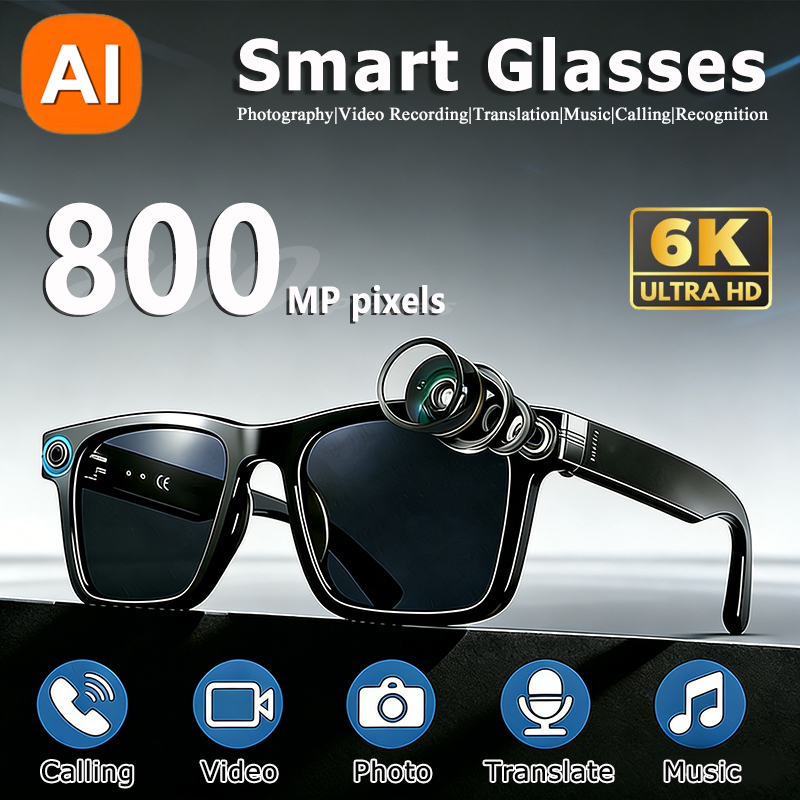 6K HD AI Camera Glasses 800MP  - Smart Glasses Lens のレビューと価格