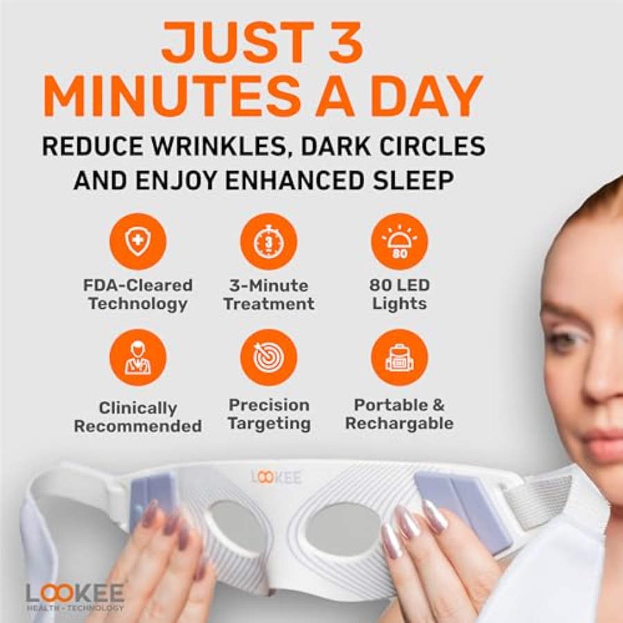 LOOKEE Under Eye Red Light The - Light Therapy Glasses のレビューと価格