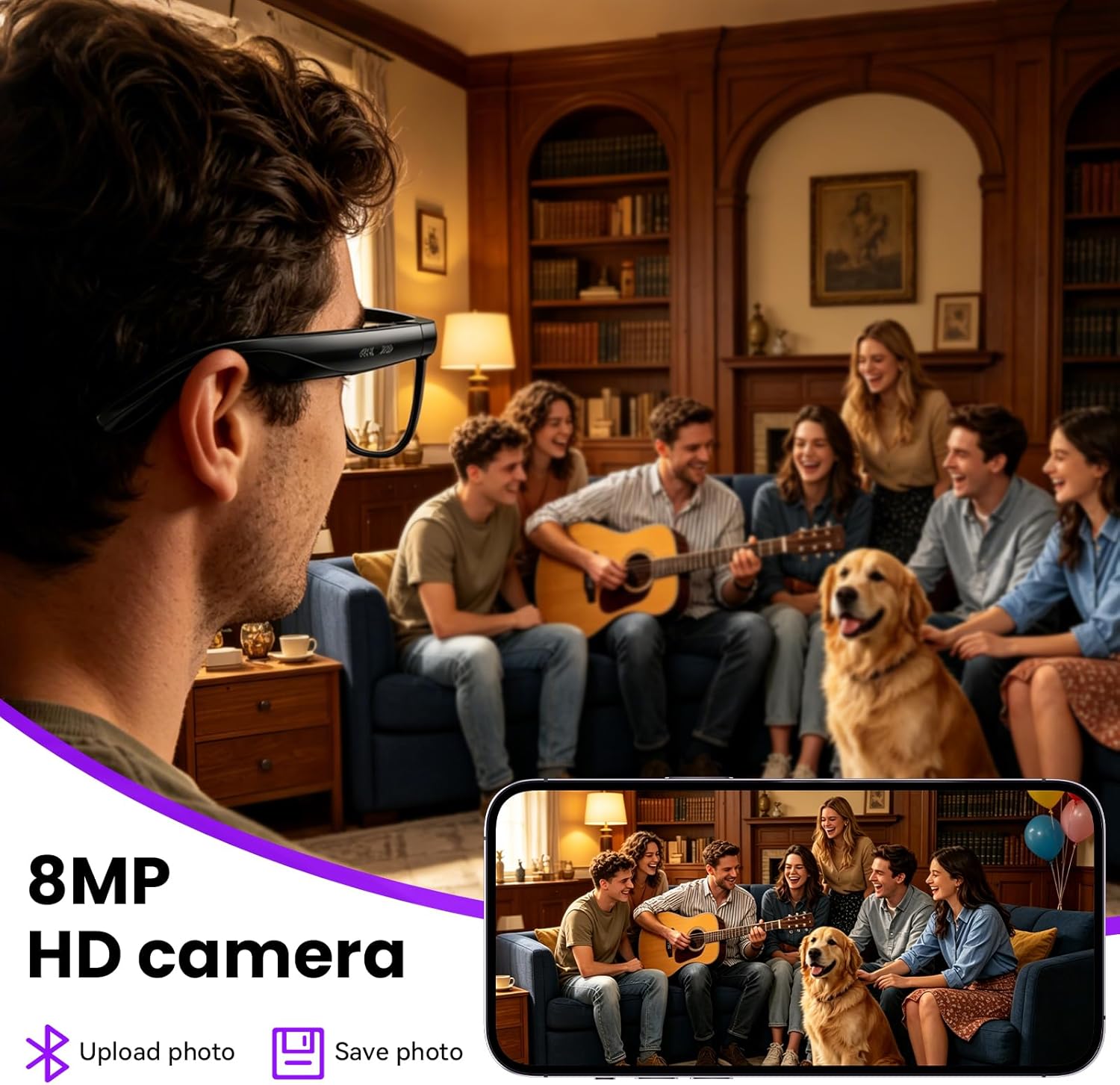 8MP Camera Smart Glasses: 4K P - Smart Glasses Lens のレビューと価格