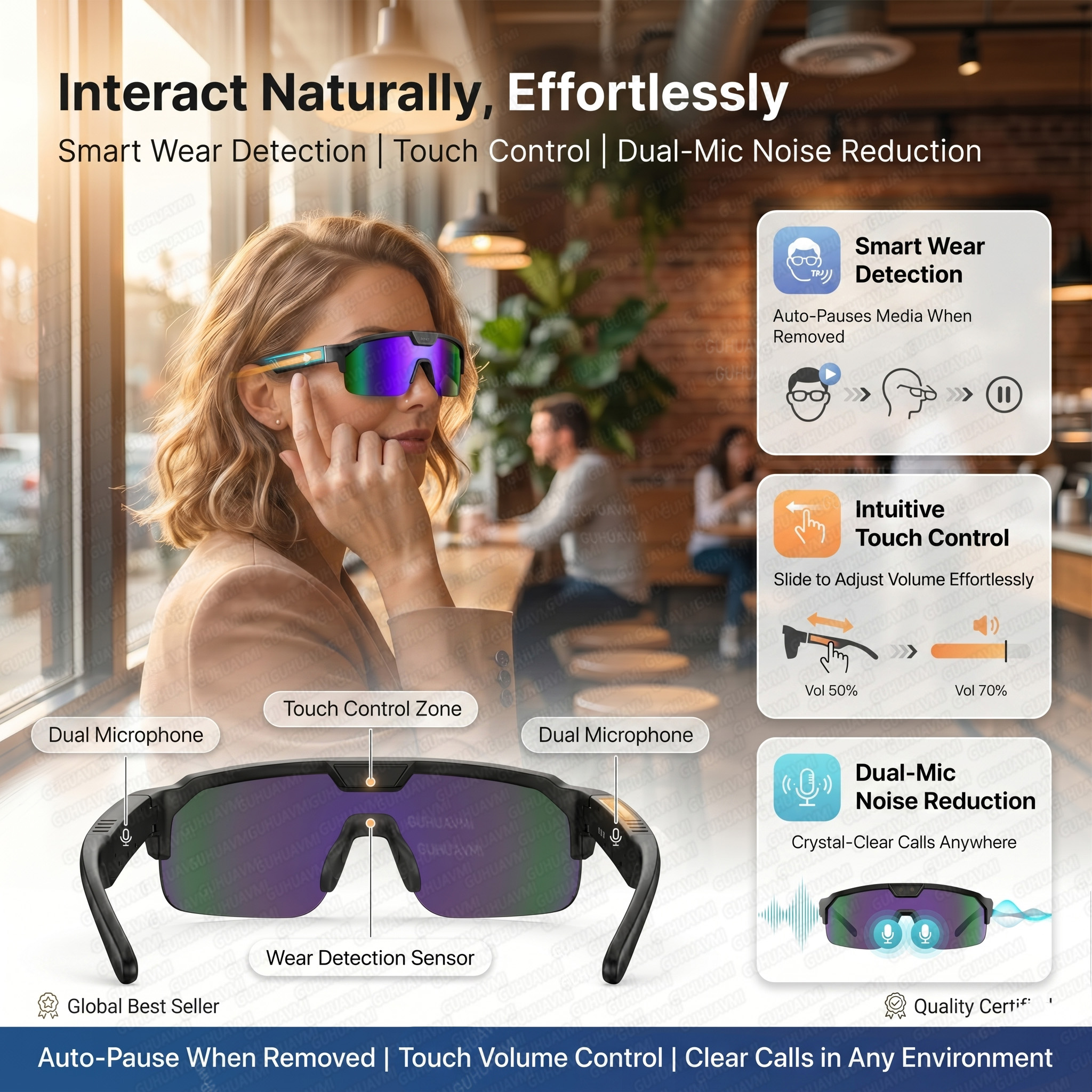 Smart Glasses with 4K HD Anti- - Smart Glasses Lens のレビューと価格